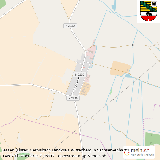 Jessen (Elster) Gerbisbach  Lageplan